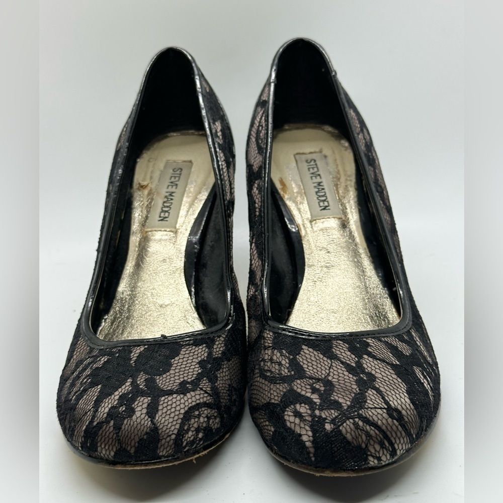 Women's Round Toe Lace Heel